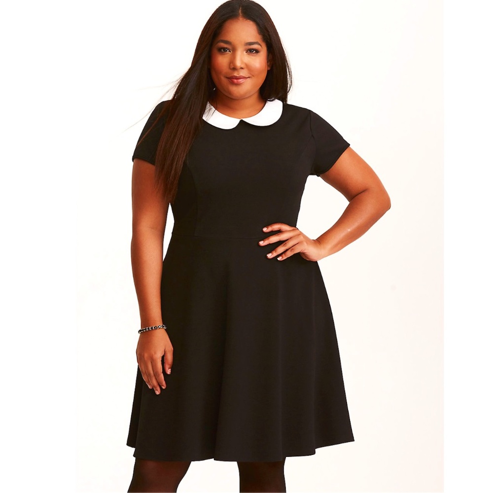 NWT Torrid Skater Dress Wednesday Addams Style 5